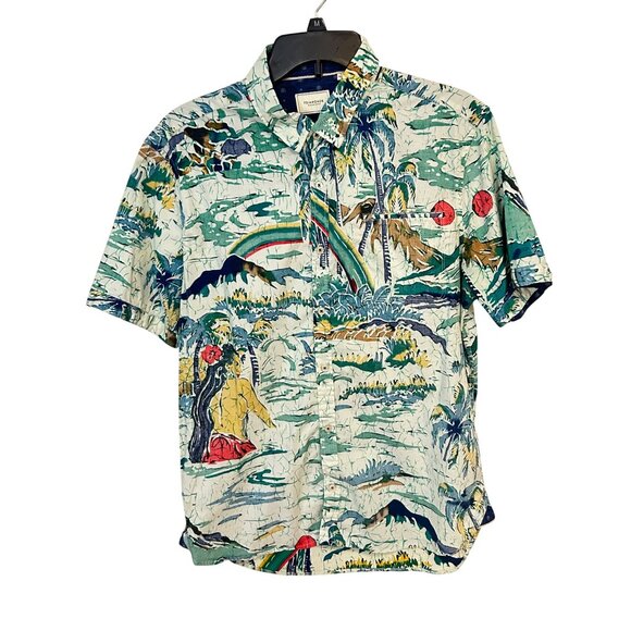 Mens 7 Diamonds Hawaiian Shirt Short Sleeve Button-Up Tropical Medium Large - Picture 1 of 5